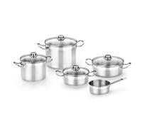Bra A349909 - Set de Batería de Cocina Profesional con Tapa de Cristal
