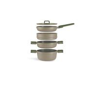 BRA Compac Pro Ceramic | Batería de cocina apilable de 5 piezas