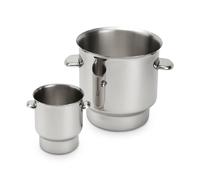 Bra - Cubos de Champán y Cubo de Hielo Latina, Conserva Frío, Acero Inoxidable Pulido Brillante, Calidad Profesional