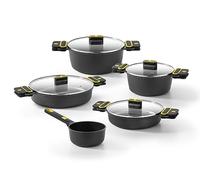 BRA Daily Pro | Batería 9 Piezas Aluminio Fundido, Antiadherente tricapa, sin PFOA, apta para todo tipo de cocinas e inducción