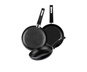 BRA Design | Set de 3 sartenes 18-22-26 cm aluminio forjado antiadherente