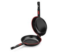BRA Dupla Premiere A411466, sartén de 26 cm de diámetro máximo, fabricada en hierro fundido/aluminio fundido, apta para cocinas de inducción, con revestimiento antiadherente