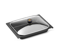 BRA Efficient | Bandeja rustidera con tapa, Negro, 41 cm