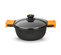 Bra Cacerola alta Efficient A270336 36 cm Aluminio fundido Tapa cristal Apta inducción