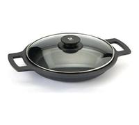 Bra Cacerola baja Efficient 32 cm con tapa de cristal y asas de silicona, apta inducción y horno