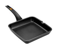 Bra Grill asador liso Efficient 28 cm, aluminio fundido, antiadherente, apta para inducción