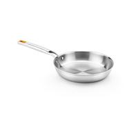 BRA Efficient Inox | Sartén 28 cm, acero inoxidable, tricapa | Tricapa (interior acero inox 18/10 + interior aluminio + exterior acero inox 18/0 magnético), sin antiadherente
