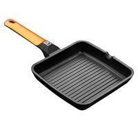 Bra Grill asador Efficient Orange, 22 cm, aluminio fundido, antiadherente Platinum Plus, inducción