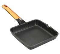 Bra Grill Efficient Orange – 22 cm, aluminio fundido, antiadherente Platinum Plus, apto inducción