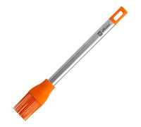 BRA Efficient - Pincel de Silicona con Mango en Acero Inoxidable. Naranja