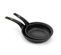 BRA Efficient | Set 2 sartenes, 20-24 cm, aluminio fundido con antiadherente, sin PFOA, apto para todo tipo de cocinas, incluida inducción