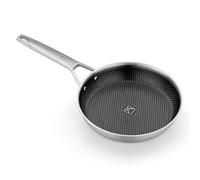 BRA Hybrid Cell | Sartén 20 cm, Acero Inoxidable con Antiadherente Cerámico, sin PFAS, Hybrid Technology con Celdas de Acero Inoxidable, Apto para todo tipo de Cocinas, Incluida Inducción