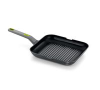 BRA Life | Grill rallado 28 cm fundición Aluminio 100% Reciclado, Antiadherente cerámico Reforzado sin PFOA, sin PTFE, Apto para Todo Tipo de cocinas e inducción