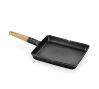 BRA Market - Grill Liso 28 cm Mango Desmontable en Madera de Haya. Apto Inducción