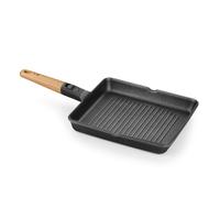 BRA Market - Grill Rayado 28 cm Mango Desmontable en Madera de Haya. Apto Inducción