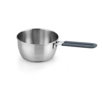 BRA Master | Cazo 16 cm, Acero Inoxidable | Acero Inoxidable, Sin Antiadherente, Sin PFOA, Apta para todo tipo de Cocinas, Asas Acero Inoxidable recubiertas de Silicona