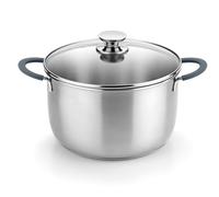 BRA Master | Olla 20 cm, Acero Inoxidable | Acero Inoxidable, Sin Antiadherente, Sin PFOA, Apta para todo tipo de Cocinas, Asas Acero Inoxidable recubiertas de Silicona