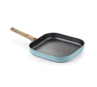 BRA Nordik | Grill con rayas 28 cm, aluminio forjado con antiadherente, apto para todo tipo de cocinas incluida inducción