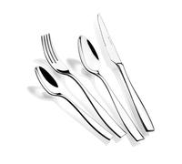 BRA Parma | Juego 113 piezas cubertería, acero inoxidable 18/10, acabado pulido brillante, aptas para lavajillas, 3,5 mm espesor, con cuchillo chuletero