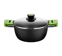 Bra Cacerola Prior A400320 – 20 cm Aluminio fundido, tapa de cristal, asas silicona, apta inducción
