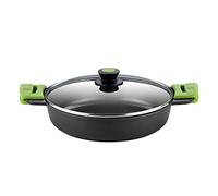Bra Cacerola baja Prior – tapa de cristal, asas de silicona, apta para inducción y horno – 24 cm