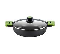 Bra Cacerola baja Prior con tapa de cristal y asas de silicona 36 cm 7,1 L apta inducción y horno