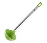BRA Prior | Cazo de Cocina Apta para el Contacto con los Alimentos, Acero Inoxidable 18/10 y Silicona, Verde Y Plata, 32 cm