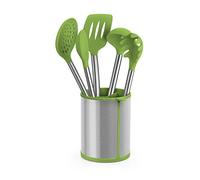 Bra Conjunto de 5 utensilios de cocina Prior - Acero inox., apto alimentos, verde 14.5x15x37.5 cm
