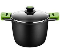 Bra Olla Prior A403924 – 24 cm, 6,8L, Aluminio fundido, tapa cristal y asas silicona, apta inducción