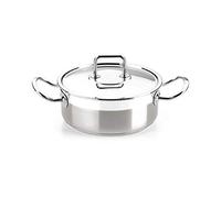 BRA Profesional | Cacerola Con Tapa de acero inoxidable Profesional 20 Cm | Apta para todo tipo de cocinas incluida inducción