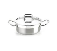 BRA Profesional| Cacerola Con Tapa de acero inoxidable Profesional 24 Cm | Apta para todo tipo de cocinas incluida inducción