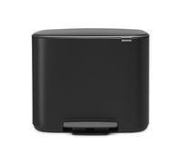 Brabantia - 121104 - poubelle bo pedal bin, 3 x 11 litres, noir mat