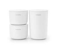 Brabantia 3 Botes de almacenaje ReNew blanco