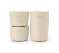 Brabantia 3 Botes de almacenaje ReNew Soft Beige