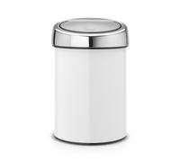 Brabantia Papelera Touch Bin 364488 – 3 L cromo-blanco