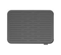 Brabantia Bandeja secaplatos de silicona 117442 – 43,8 x 32,5 x 0,9 cm – Gris oscuro