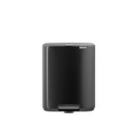 Brabantia Cubo de basura con pedal Bo 12 L Negro mate