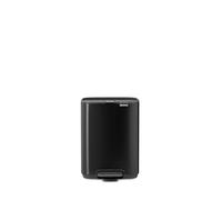Brabantia Cubo de basura con pedal Bo 4 L compacto para cocina, negro mate
