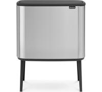 brabantia Bo Touch Bin 11 + 23 Litros con 2 compartimentos - Matt Steel Fingerprint Proof brabantia