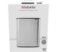 brabantia Bo Touch Bin 2 x 30 L con 2 Compartimentos de Plástico - Soft Grey brabantia