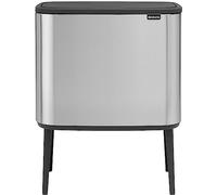 Brabantia Cubo de basura Bo Touch Bin 3 x 11 L anti-huellas acero inoxidable mate