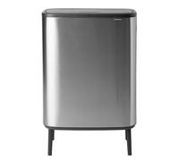 Brabantia Cubo de basura Bo Touch Bin High 60 L acero cepillado mate antihuellas apertura táctil