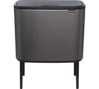 Brabantia Cubo de basura Bo Touch Bin 3 compartimentos (3 x 11 L) Platinum