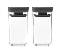 Brabantia Bote apilable 2 piezas TASTY+ 0.15 L Gris oscuro