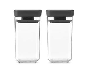 Brabantia Bote apilable 2 piezas TASTY+ 0.15 L Gris oscuro