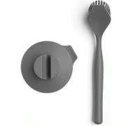 brabantia Cepillo para Fregar con Sujeción de Ventosa - Dark Grey brabantia