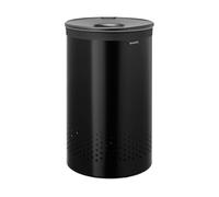 Brabantia Cesto de lavandería Brabantia tapa de plástico 60 L Negro mate