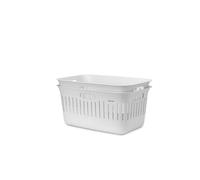 Brabantia Collect-It Cesta de la ropa 40L (White), cesto ropa sucia para cocinas, baños o lavanderías, cesta colada para prendas, toallas o sábanas, set de 2 cestos robustos