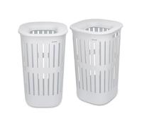 Brabantia Collect-It Cesta de la ropa 55L (White), cesto ropa sucia para cocinas, baños o lavanderías, cesta colada para prendas, toallas o sábanas, set de 2 cestos robustos