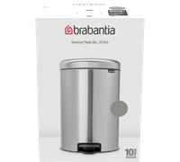 brabantia Cubo con Pedal Newicon, 20 Litros, con Cubo Interior de Plástico - Soft Grey brabantia